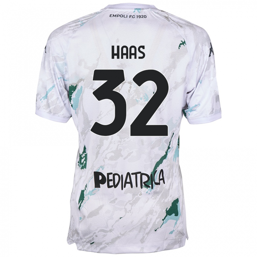 Damen Nicolas Haas #32 Grau Auswärtstrikot Trikot 2024/25 T-Shirt Österreich