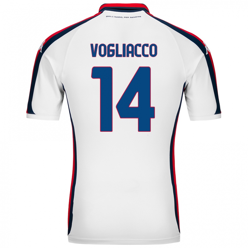 Damen Alessandro Vogliacco #14 Weiß Auswärtstrikot Trikot 2024/25 T-Shirt Österreich