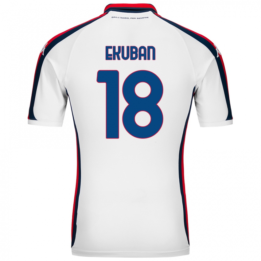 Damen Caleb Ekuban #18 Weiß Auswärtstrikot Trikot 2024/25 T-Shirt Österreich