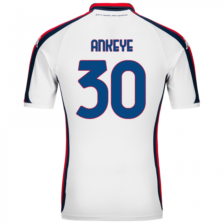 Damen David Ankeye #30 Weiß Auswärtstrikot Trikot 2024/25 T-Shirt Österreich