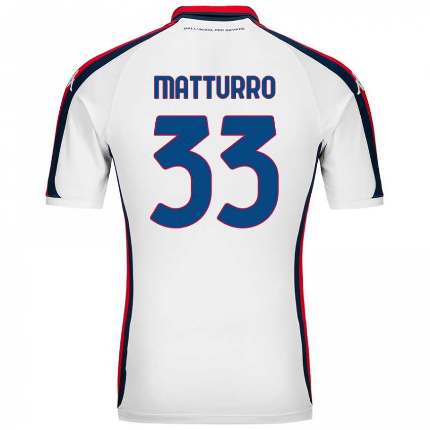 Damen Alan Matturro #33 Weiß Auswärtstrikot Trikot 2024/25 T-Shirt Österreich