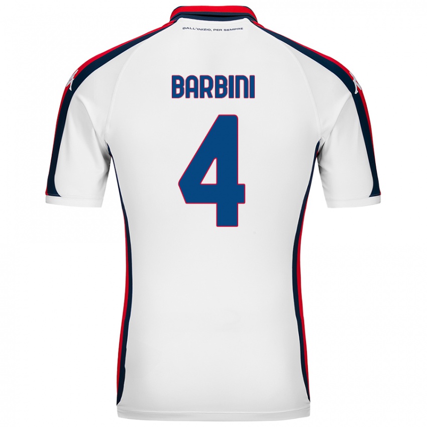 Damen Matteo Barbini #4 Weiß Auswärtstrikot Trikot 2024/25 T-Shirt Österreich