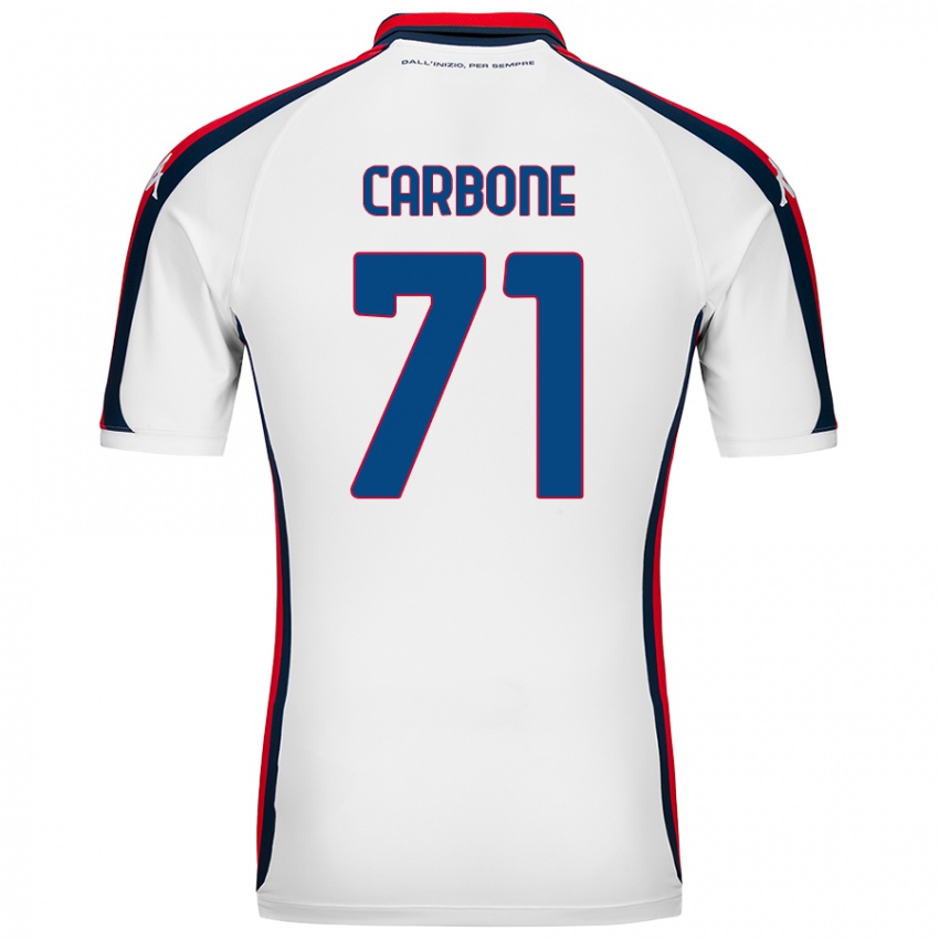 Damen Filippo Carbone #71 Weiß Auswärtstrikot Trikot 2024/25 T-Shirt Österreich