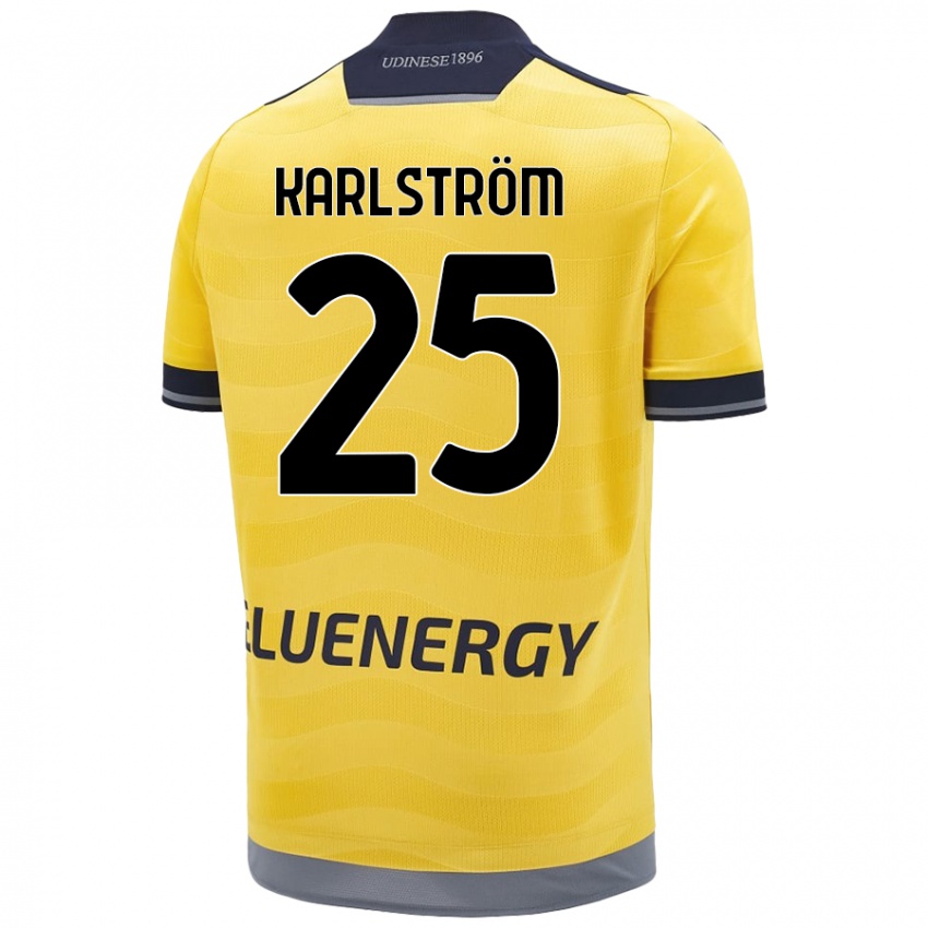 Damen Jesper Karlström #25 Golden Auswärtstrikot Trikot 2024/25 T-Shirt Österreich