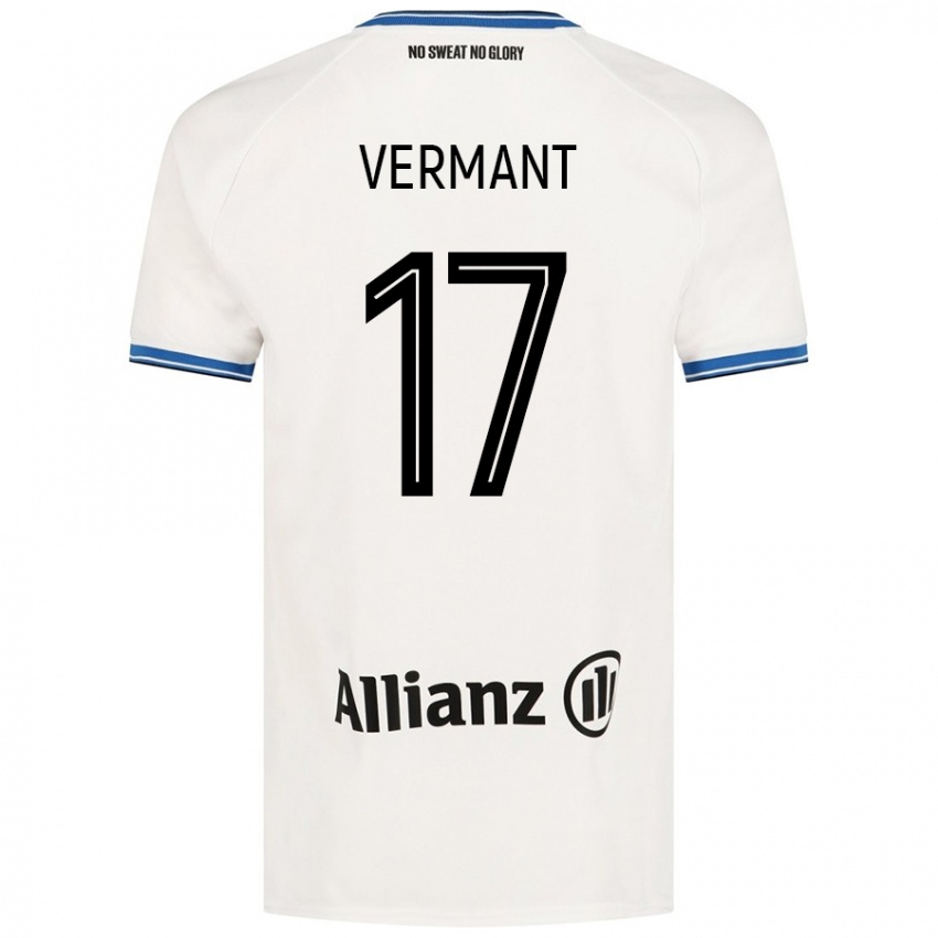 Damen Romeo Vermant #17 Weiß Auswärtstrikot Trikot 2024/25 T-Shirt Österreich