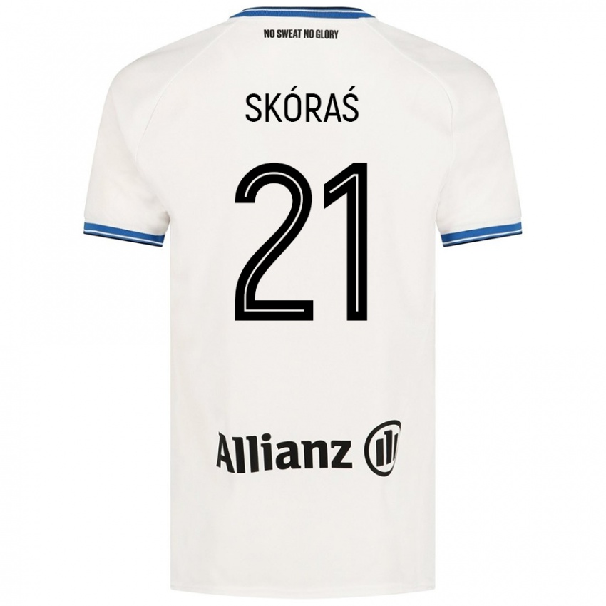 Damen Michal Skoras #21 Weiß Auswärtstrikot Trikot 2024/25 T-Shirt Österreich