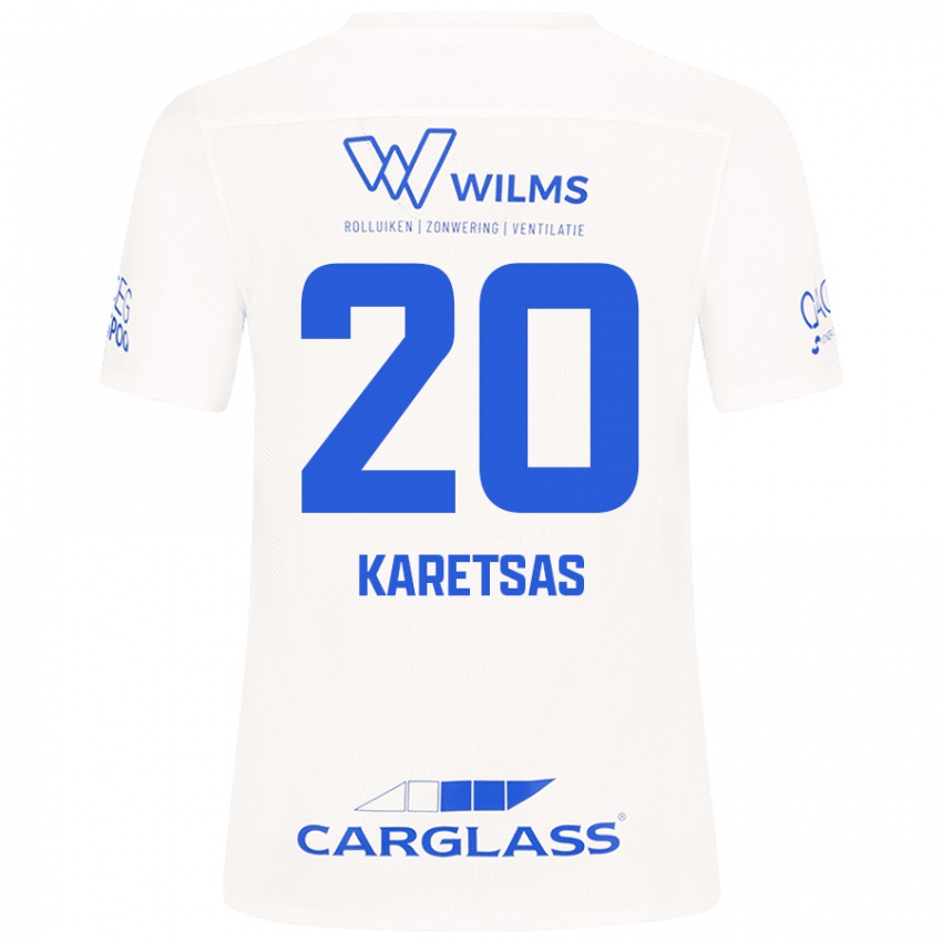 Damen Konstantinos Karetsas #20 Weiß Auswärtstrikot Trikot 2024/25 T-Shirt Österreich