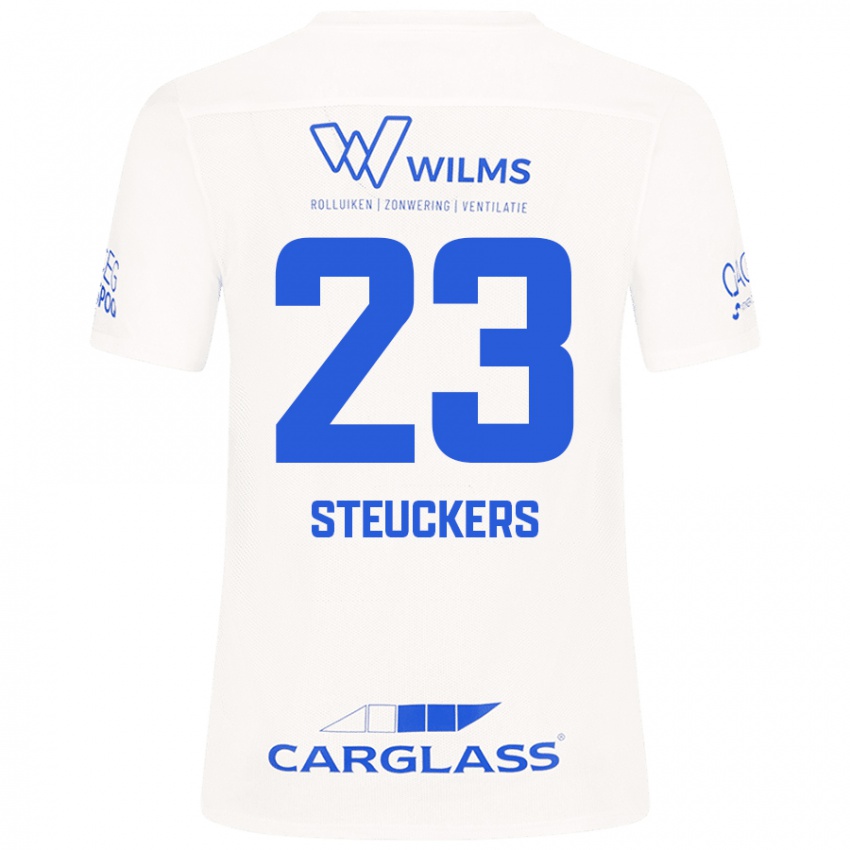 Damen Jarne Steuckers #23 Weiß Auswärtstrikot Trikot 2024/25 T-Shirt Österreich