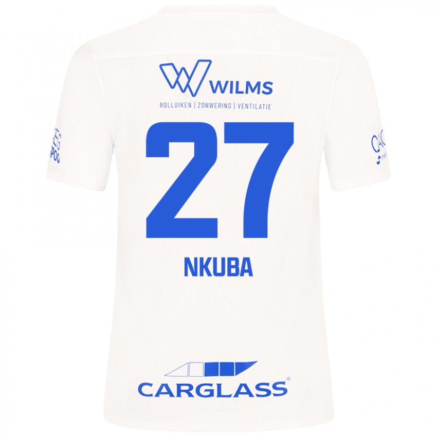 Damen Ken Nkuba #27 Weiß Auswärtstrikot Trikot 2024/25 T-Shirt Österreich