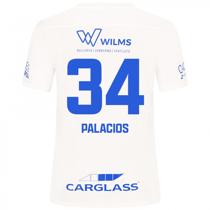 Damen Adrián Palacios #34 Weiß Auswärtstrikot Trikot 2024/25 T-Shirt Österreich