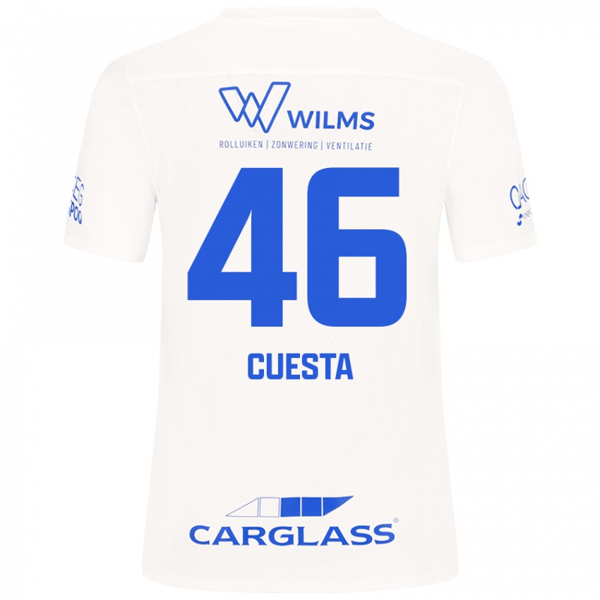 Damen Carlos Cuesta #46 Weiß Auswärtstrikot Trikot 2024/25 T-Shirt Österreich