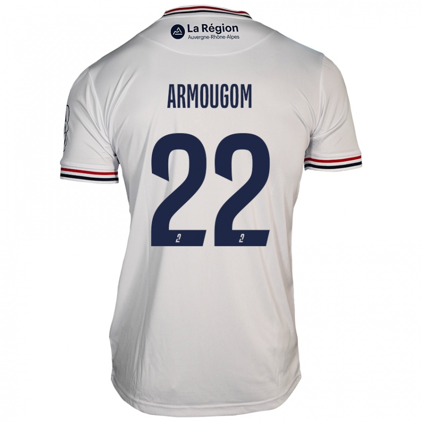 Damen Yoël Armougom #22 Weiß Auswärtstrikot Trikot 2024/25 T-Shirt Österreich