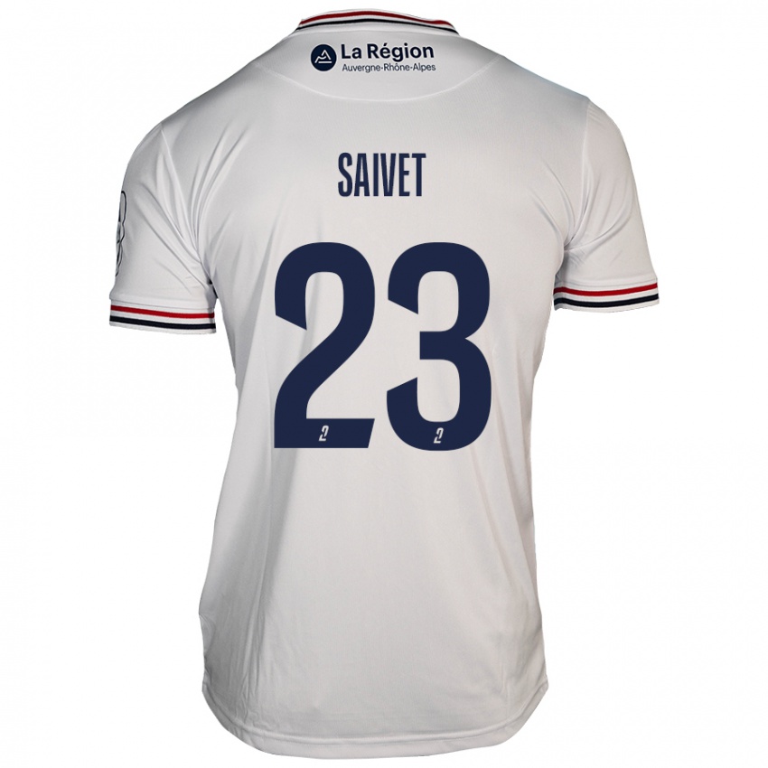 Damen Henri Saivet #23 Weiß Auswärtstrikot Trikot 2024/25 T-Shirt Österreich