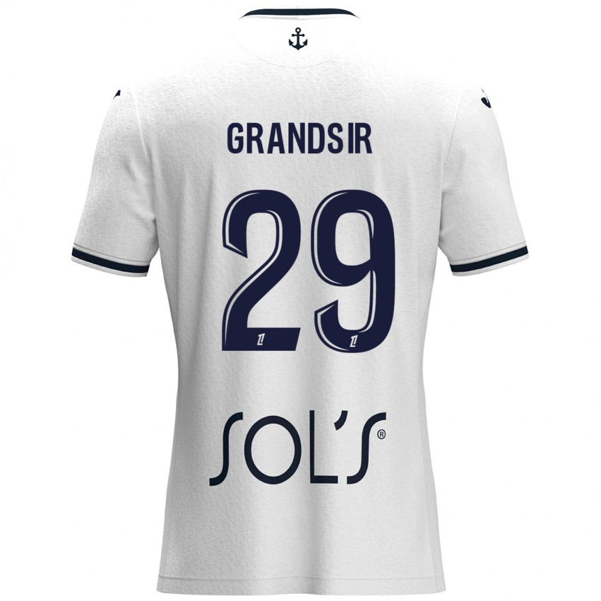 Damen Samuel Grandsir #29 Weiß Dunkelblau Auswärtstrikot Trikot 2024/25 T-Shirt Österreich