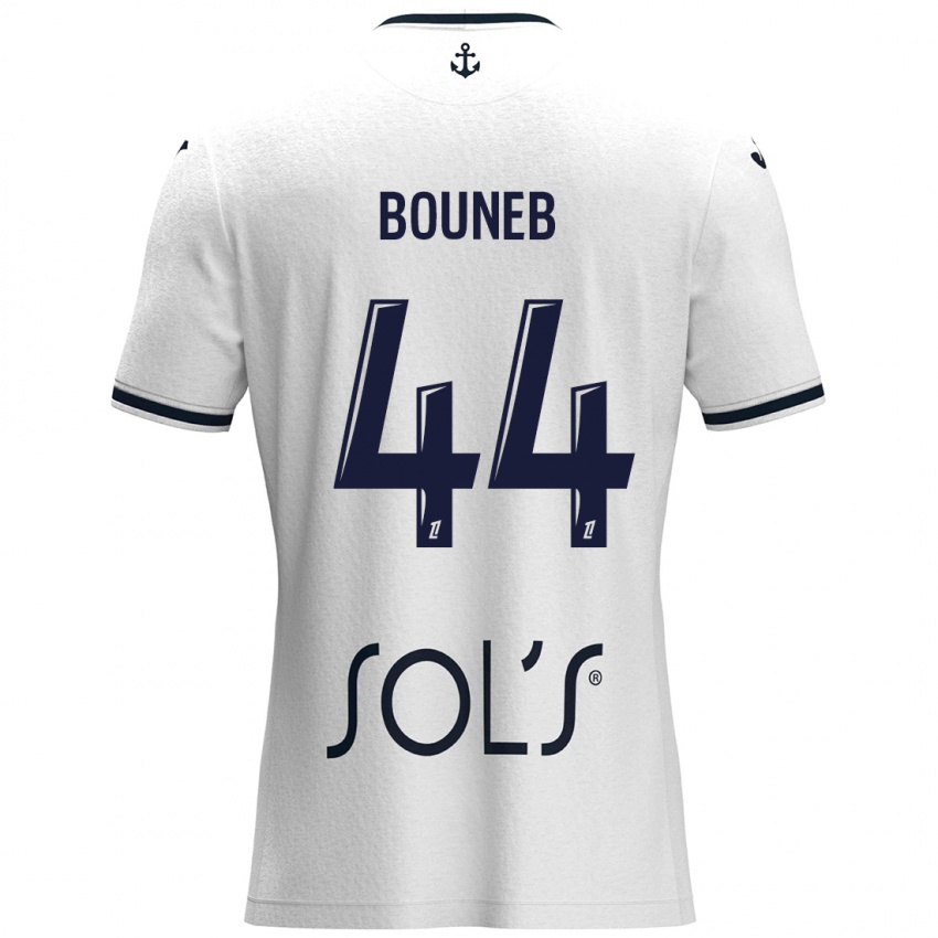 Damen Ismaïl Bouneb #44 Weiß Dunkelblau Auswärtstrikot Trikot 2024/25 T-Shirt Österreich