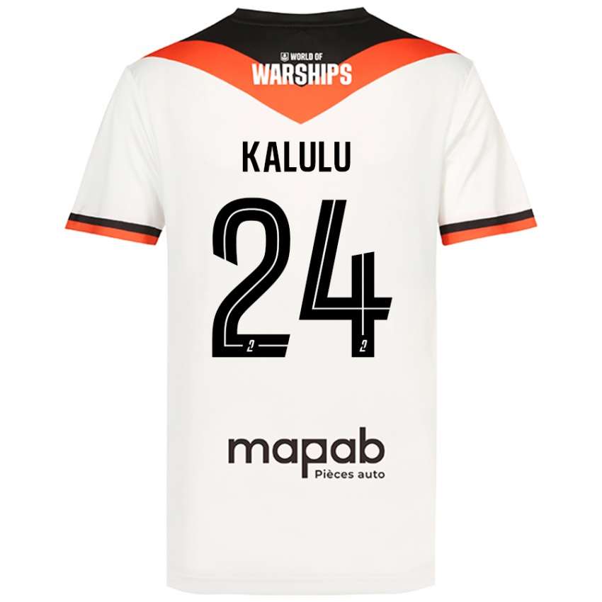 Damen Gédéon Kalulu #24 Weiß Auswärtstrikot Trikot 2024/25 T-Shirt Österreich