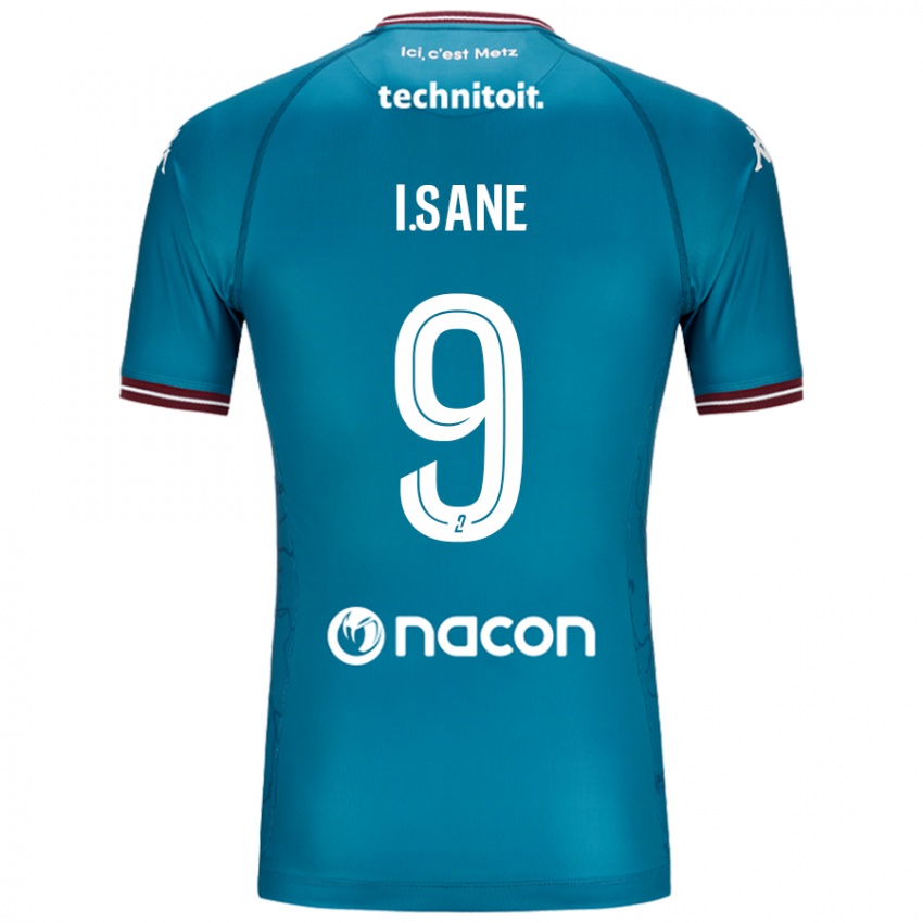 Damen Ibou Sané #9 Blau Petrol Auswärtstrikot Trikot 2024/25 T-Shirt Österreich