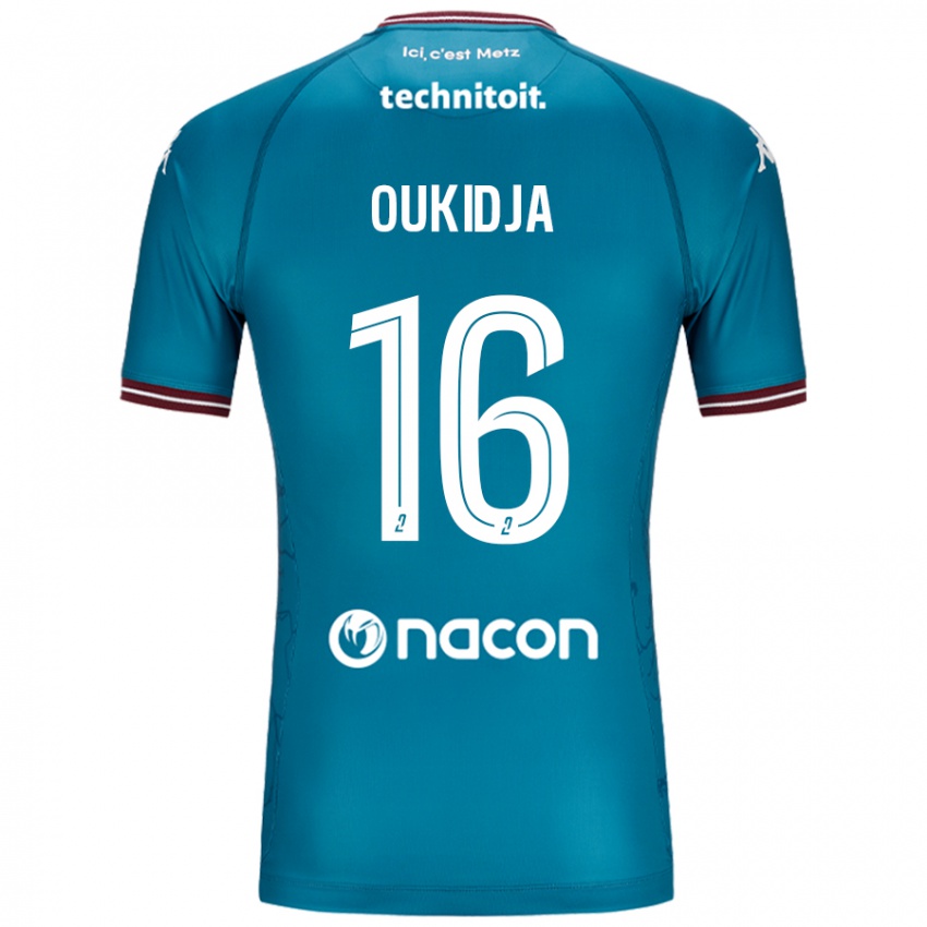 Damen Alexandre Oukidja #16 Blau Petrol Auswärtstrikot Trikot 2024/25 T-Shirt Österreich