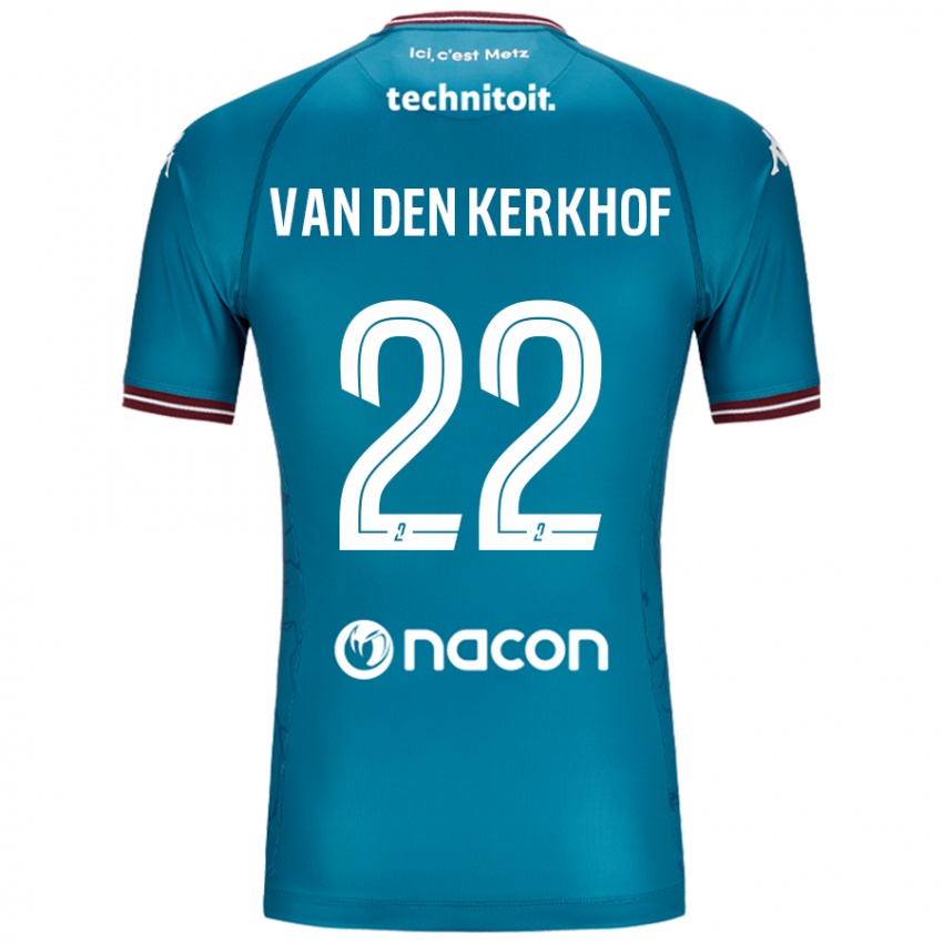 Damen Kevin Van Den Kerkhof #22 Blau Petrol Auswärtstrikot Trikot 2024/25 T-Shirt Österreich