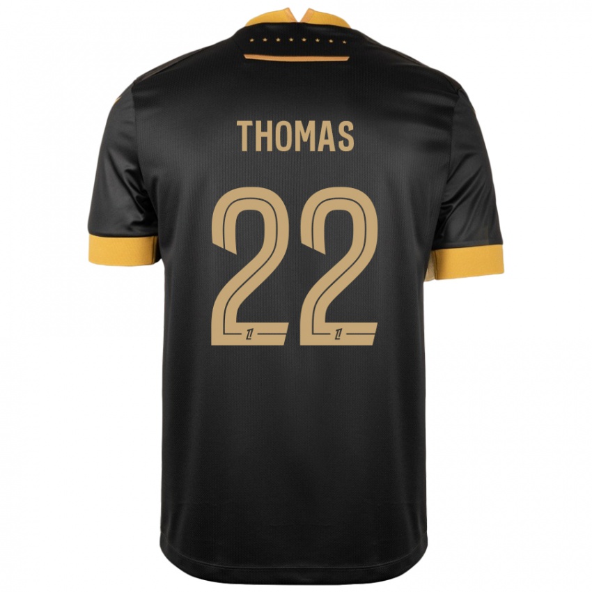 Damen Sorba Thomas #22 Schwarz Braun Auswärtstrikot Trikot 2024/25 T-Shirt Österreich