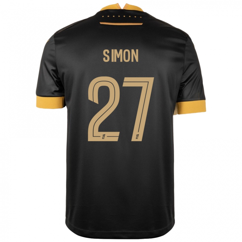 Damen Moses Simon #27 Schwarz Braun Auswärtstrikot Trikot 2024/25 T-Shirt Österreich