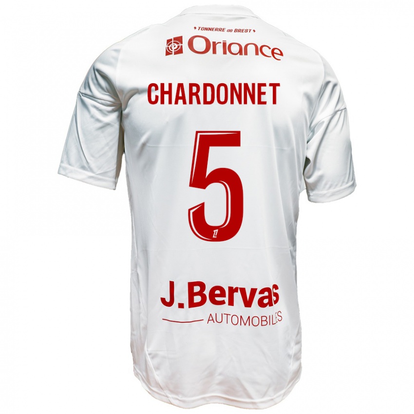 Damen Brendan Chardonnet #5 Weiß Rot Auswärtstrikot Trikot 2024/25 T-Shirt Österreich