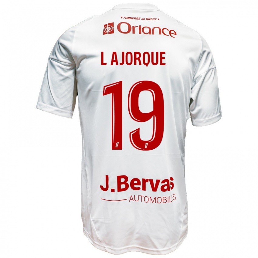 Damen Ludovic Ajorque #19 Weiß Rot Auswärtstrikot Trikot 2024/25 T-Shirt Österreich