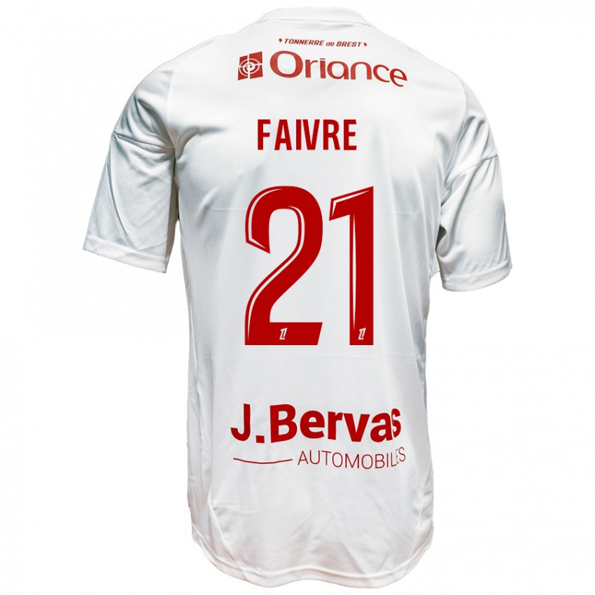 Damen Romain Faivre #21 Weiß Rot Auswärtstrikot Trikot 2024/25 T-Shirt Österreich