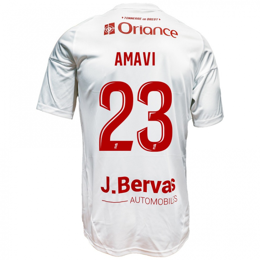 Damen Jordan Amavi #23 Weiß Rot Auswärtstrikot Trikot 2024/25 T-Shirt Österreich