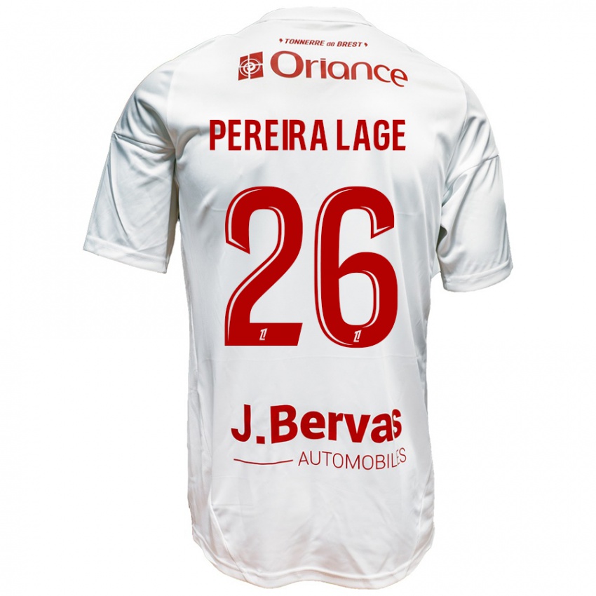 Damen Mathias Pereira Lage #26 Weiß Rot Auswärtstrikot Trikot 2024/25 T-Shirt Österreich