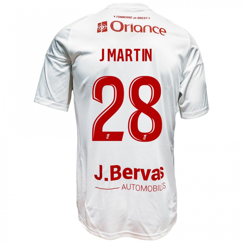 Damen Jonas Martin #28 Weiß Rot Auswärtstrikot Trikot 2024/25 T-Shirt Österreich