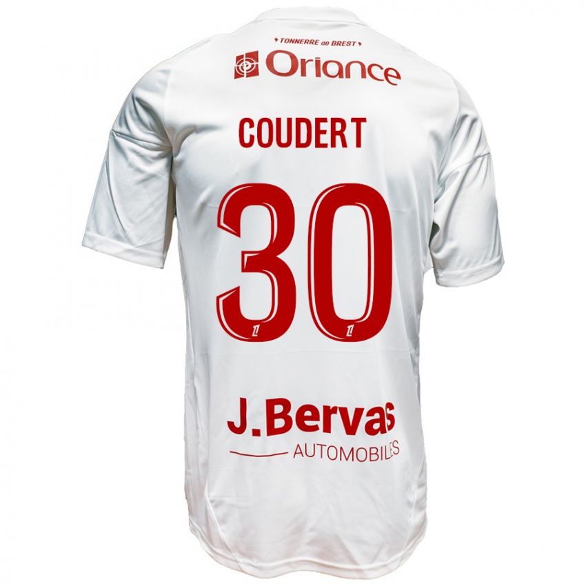 Damen Grégoire Coudert #30 Weiß Rot Auswärtstrikot Trikot 2024/25 T-Shirt Österreich