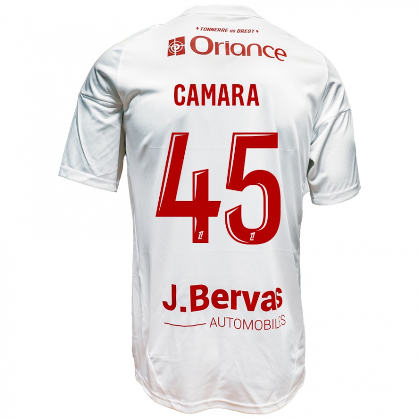 Damen Mahdi Camara #45 Weiß Rot Auswärtstrikot Trikot 2024/25 T-Shirt Österreich