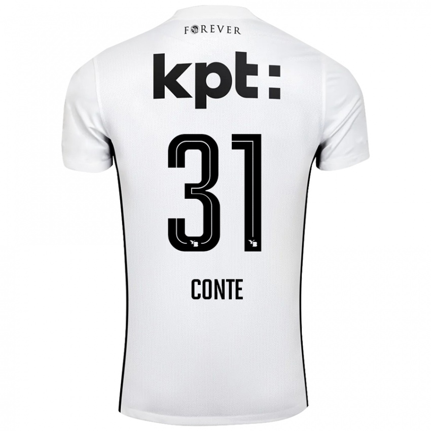 Damen Facinet Conte #31 Weiß Schwarz Auswärtstrikot Trikot 2024/25 T-Shirt Österreich