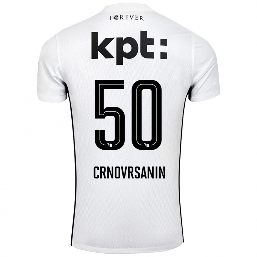 Damen Sadin Crnovrsanin #50 Weiß Schwarz Auswärtstrikot Trikot 2024/25 T-Shirt Österreich