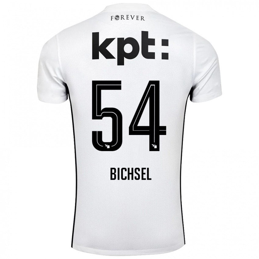 Damen Joel Bichsel #54 Weiß Schwarz Auswärtstrikot Trikot 2024/25 T-Shirt Österreich