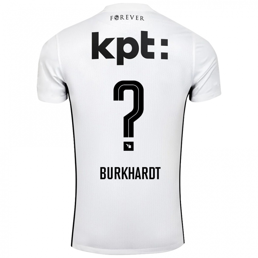 Damen Alessio Burkhardt #0 Weiß Schwarz Auswärtstrikot Trikot 2024/25 T-Shirt Österreich