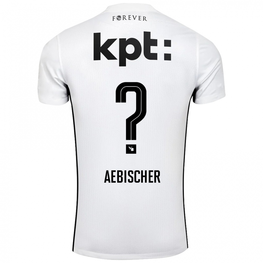 Damen Nico Aebischer #0 Weiß Schwarz Auswärtstrikot Trikot 2024/25 T-Shirt Österreich