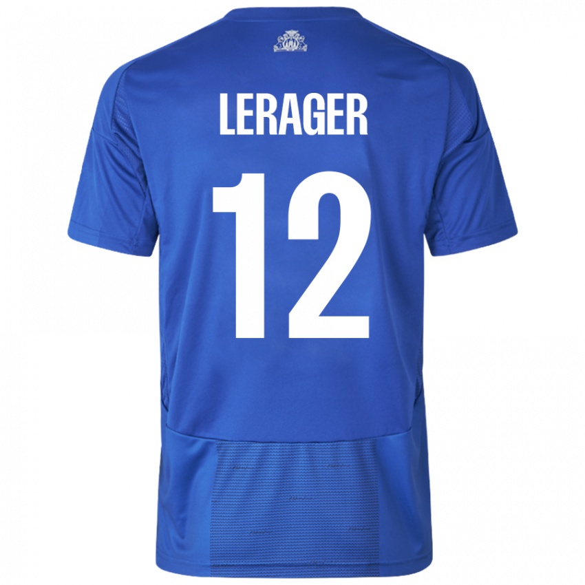 Damen Lukas Lerager #12 Weiß Blau Auswärtstrikot Trikot 2024/25 T-Shirt Österreich