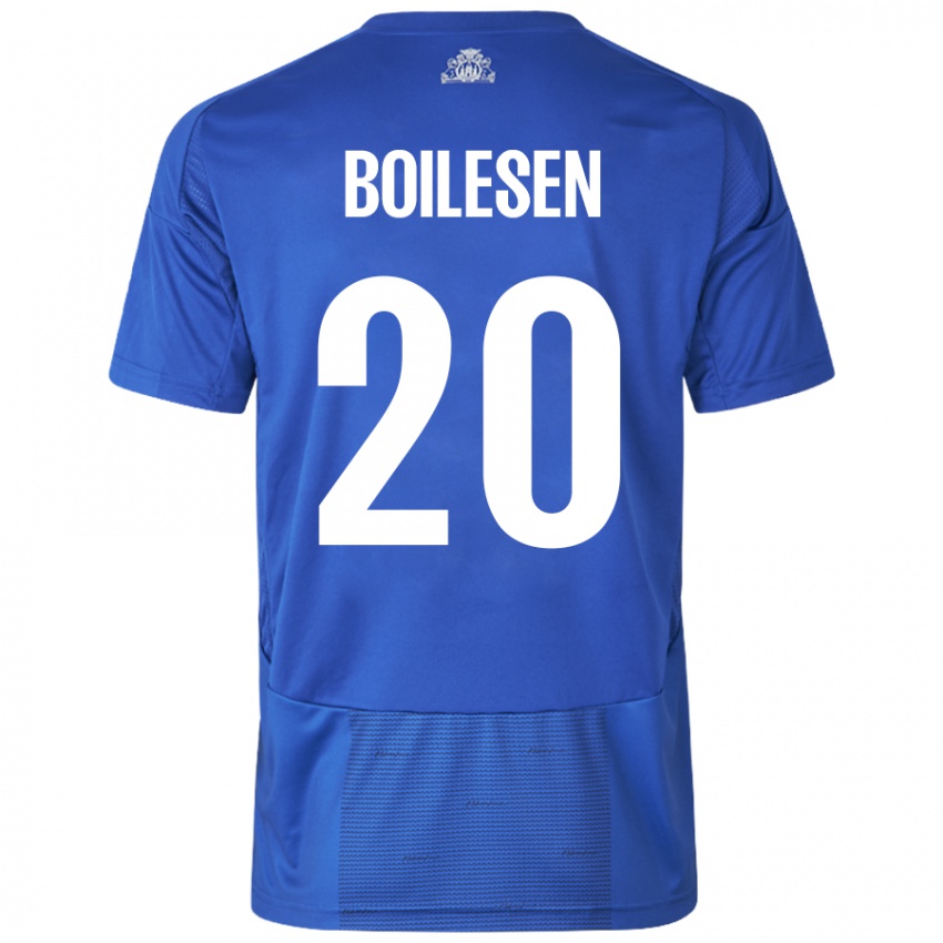 Damen Nicolai Boilesen #20 Weiß Blau Auswärtstrikot Trikot 2024/25 T-Shirt Österreich