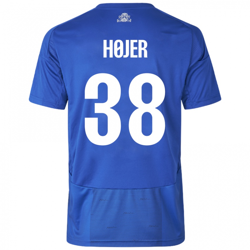 Damen Oliver Højer #38 Weiß Blau Auswärtstrikot Trikot 2024/25 T-Shirt Österreich