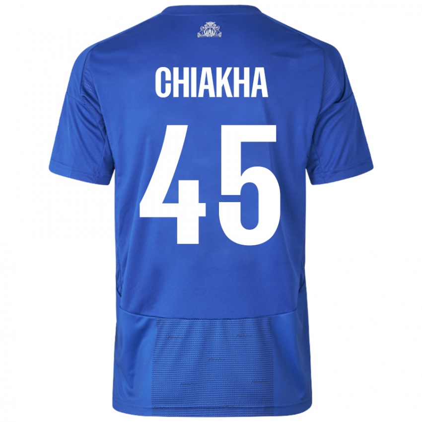 Damen Amin Chiakha #45 Weiß Blau Auswärtstrikot Trikot 2024/25 T-Shirt Österreich