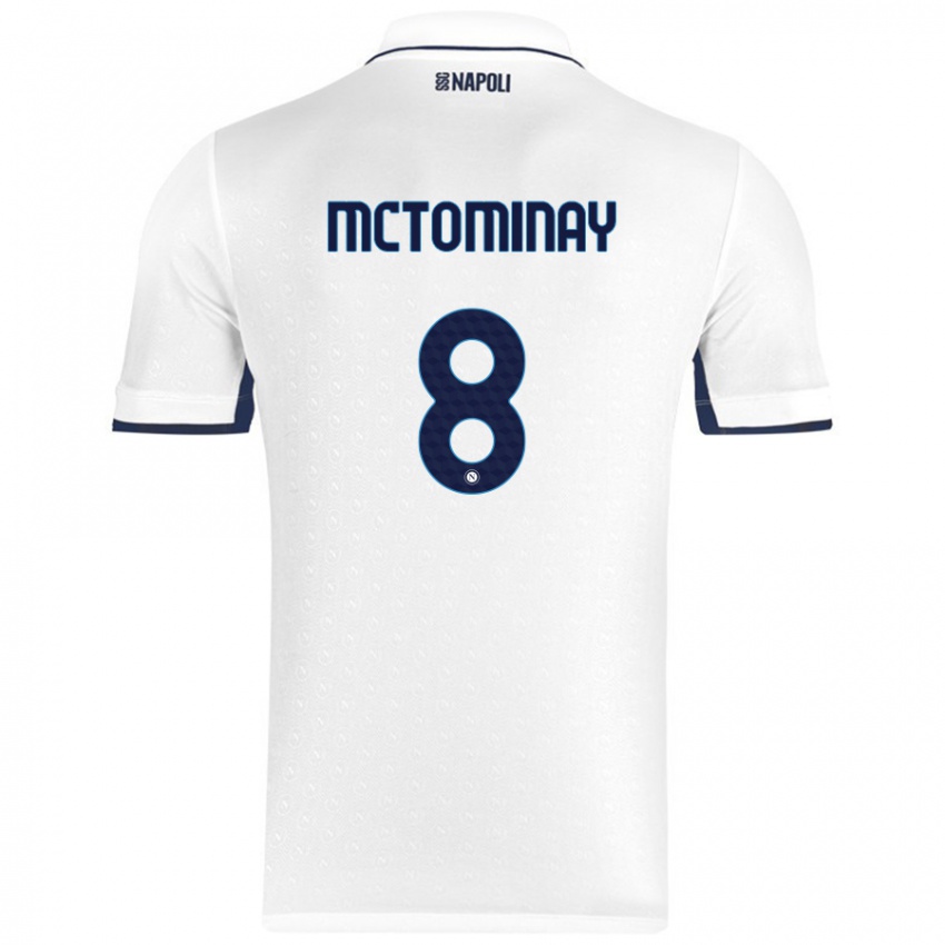 Kinder Scott Mctominay #8 Weiß Königsblau Auswärtstrikot Trikot 2024/25 T-Shirt Österreich