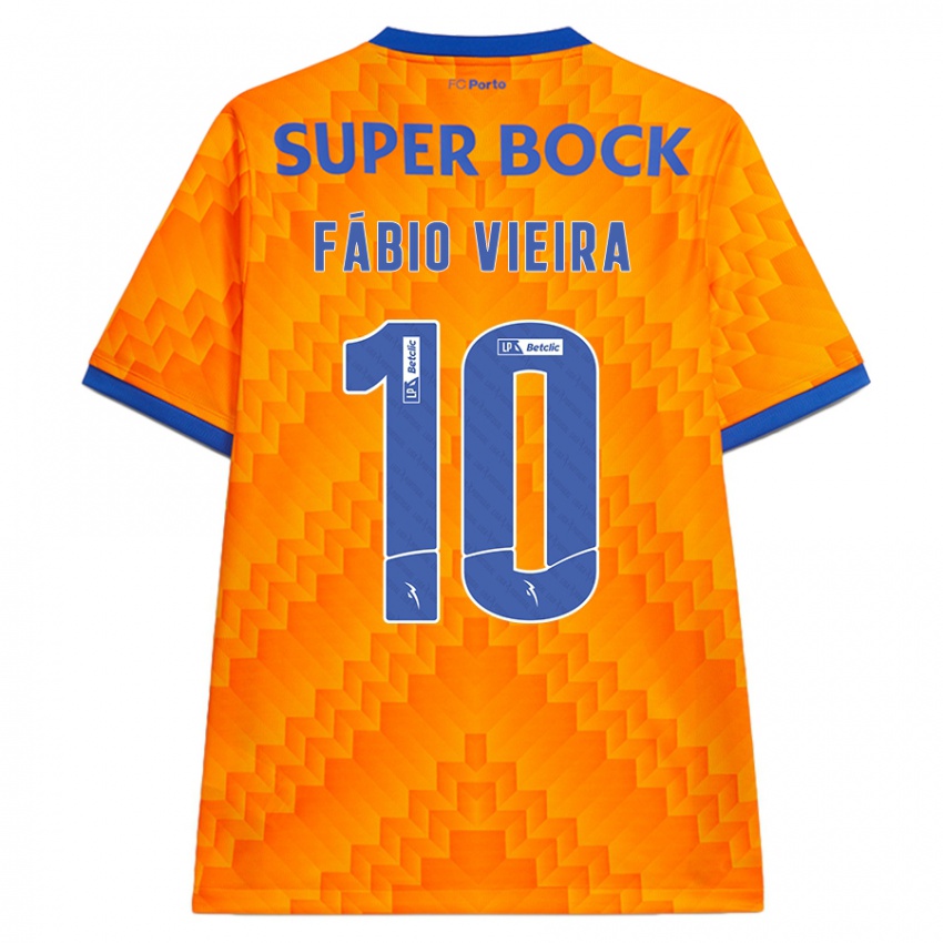 Kinder Fabio Vieira #10 Orange Auswärtstrikot Trikot 2024/25 T-Shirt Österreich