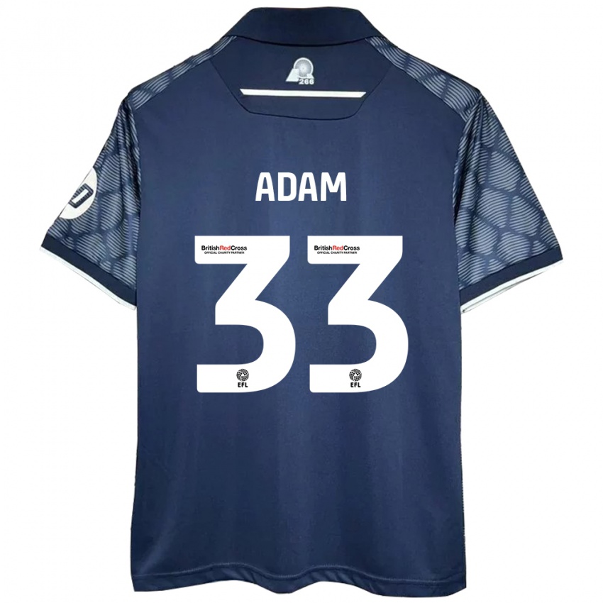 Kinder Josh Adam #33 Schwarz Auswärtstrikot Trikot 2024/25 T-Shirt Österreich