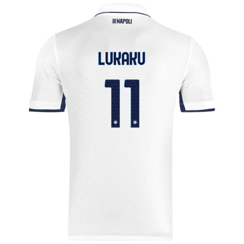 Kinder Romelu Lukaku #11 Weiß Königsblau Auswärtstrikot Trikot 2024/25 T-Shirt Österreich