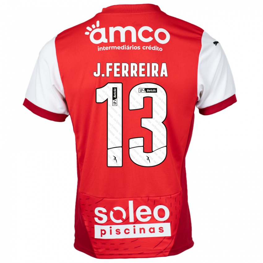 Kinder João Ferreira #13 Rot Weiß Heimtrikot Trikot 2024/25 T-Shirt Österreich