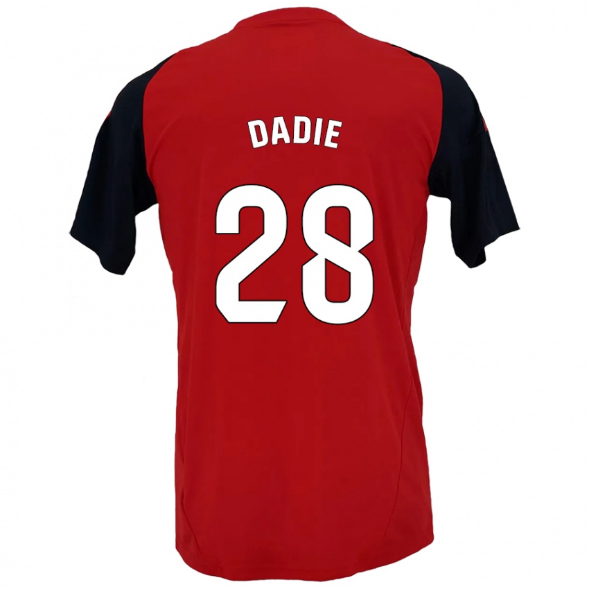 Kinder Alberto Dadie #28 Rot Schwarz Heimtrikot Trikot 2024/25 T-Shirt Österreich