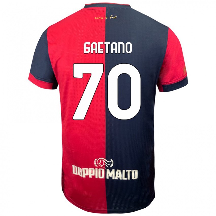 Kinder Gianluca Gaetano #70 Rot Dunkleres Blau Heimtrikot Trikot 2024/25 T-Shirt Österreich