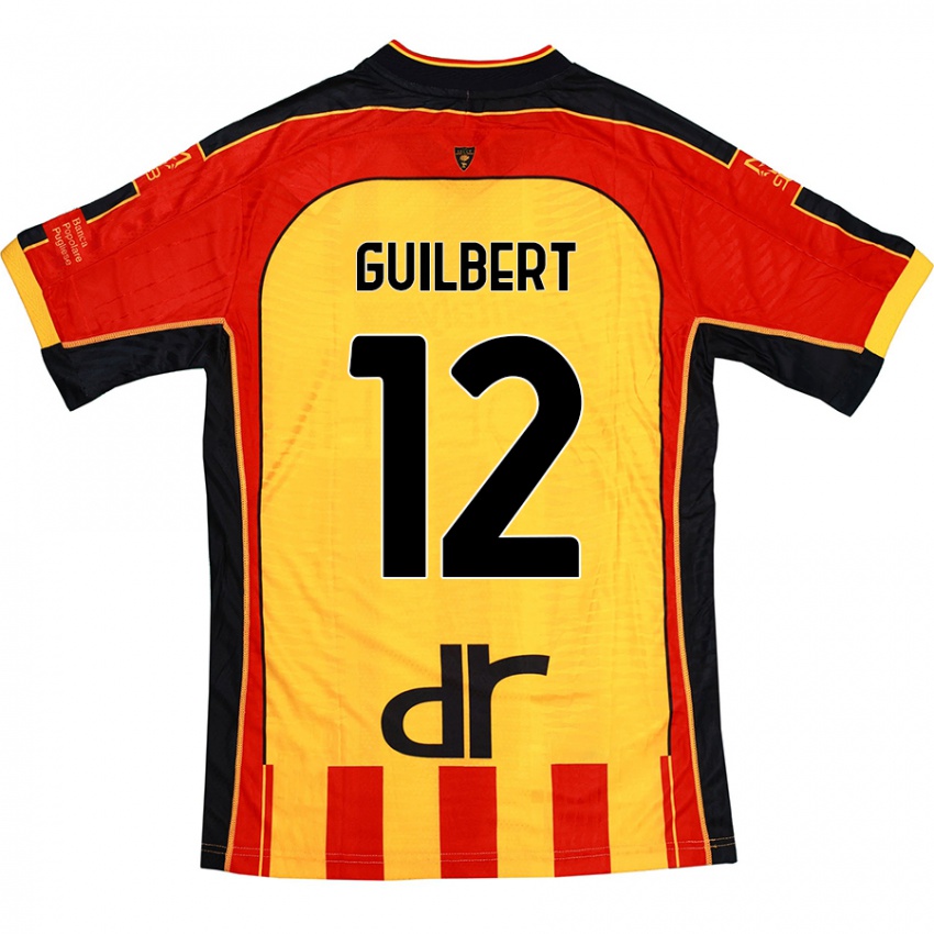 Kinder Frédéric Guilbert #12 Gelb Rot Heimtrikot Trikot 2024/25 T-Shirt Österreich